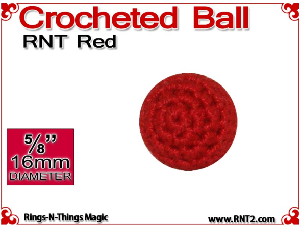 RNT Red Crochet Ball | 5/8 Inch (16mm)