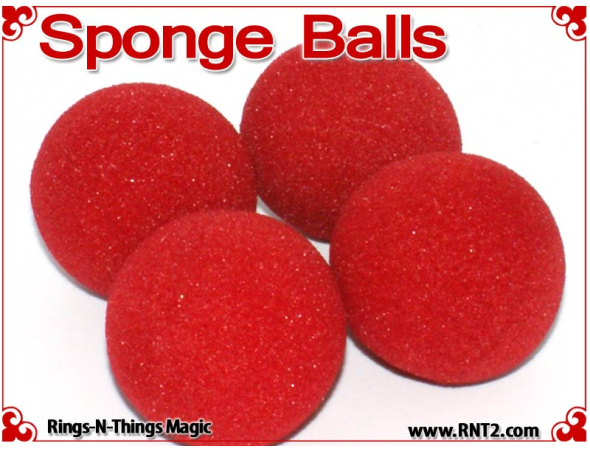 1 1/2 Inch Sponge Balls - Red