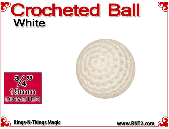 White Crochet Ball | 3/4 Inch (19mm)