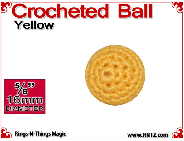 Yellow Crochet Ball | 5/8 Inch (16mm)