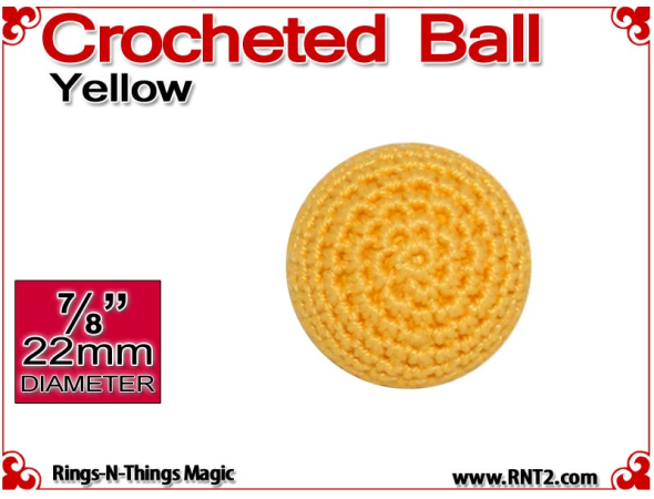 Yellow Crochet Ball | 7/8 Inch (22mm)