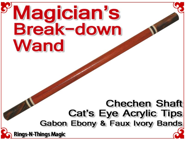 Magicians Break-down Wand | Chechen & Cat's Eye Swirl