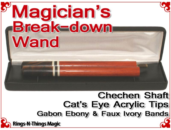 Magicians Break-down Wand | Chechen & Cat's Eye Swirl