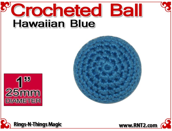 Hawaiian Blue Crochet Ball | 1 Inch (25mm)