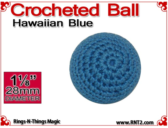 Hawaiian Blue Crochet Ball | 1 1/8 Inch (28mm)