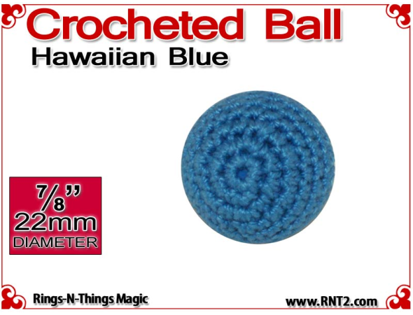 Hawaiian Blue Crochet Ball | 7/8 Inch (22mm)