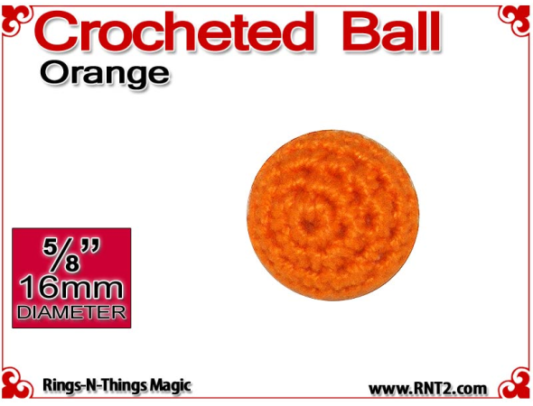 Orange Crochet Ball | 5/8 Inch (16mm)