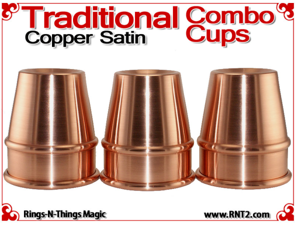 Traditional Tapered Combo Cups | Copper | Satin Finish 2