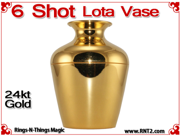 6 Shot Lota Vase | 24kt Gold