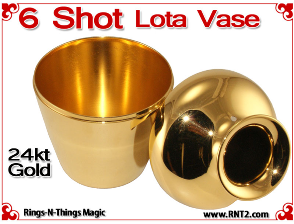 6 Shot Lota Vase | 24kt Gold 3