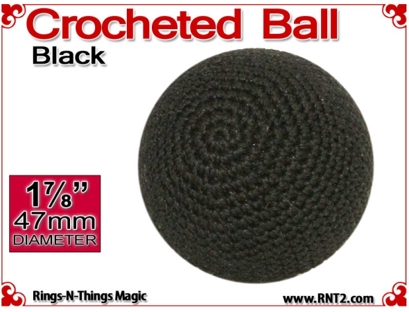 Black Crochet Ball | 1 7/8 Inch (47mm)