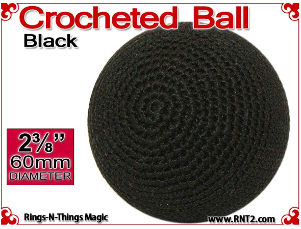 Black Crochet Ball | 2 3/8 Inch (60mm)