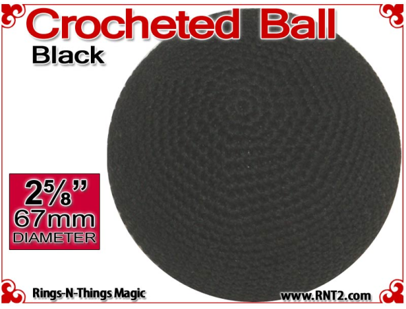 Black Crochet Ball | 2 5/8 Inch (67mm)