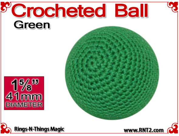 Green Crochet Ball | 1 5/8 Inch (41mm)