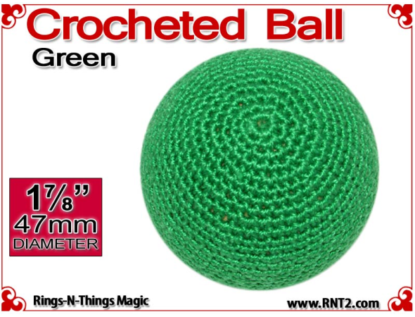 Green Crochet Ball | 1 7/8 Inch (47mm)