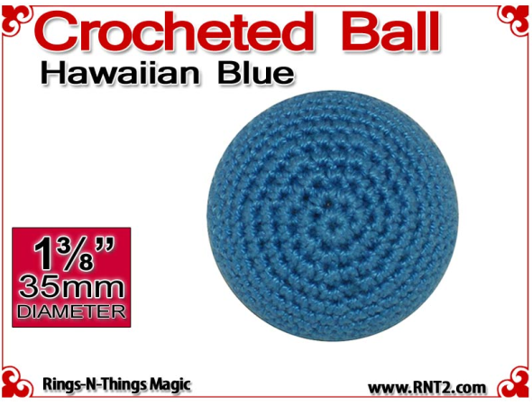 Hawaiian Blue Crochet Ball | 1 3/8 Inch (35mm)