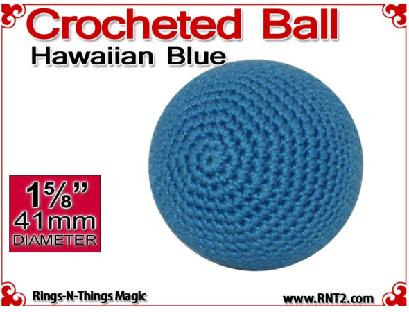 Hawaiian Blue Crochet Ball | 1 5/8 Inch (41mm)