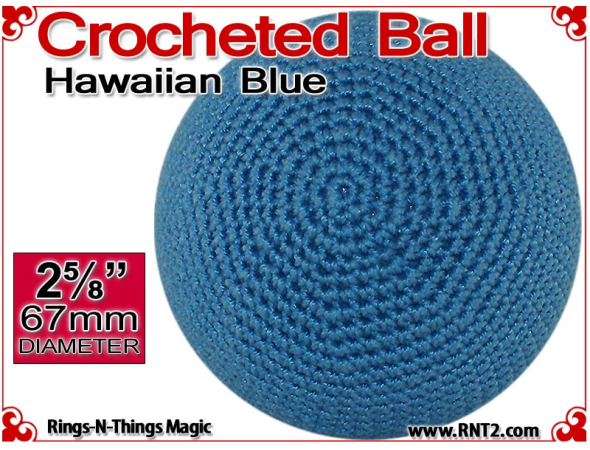 Hawaiian Blue Crochet Ball | 2 5/8 Inch (67mm)