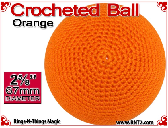 Orange Crochet Ball | 2 5/8 Inch (67mm)