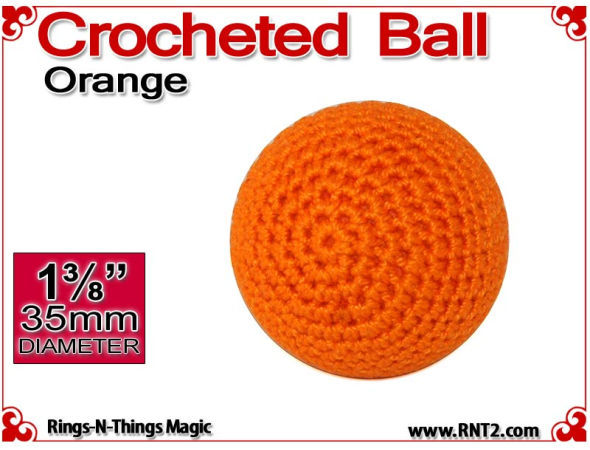 Orange Crochet Ball | 1 3/8 Inch (35mm)