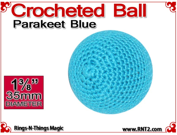 Parakeet Blue Crochet Ball | 1 3/8 Inch