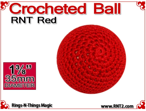 RNT Red Crochet Ball | 1 3/8 Inch (35mm)