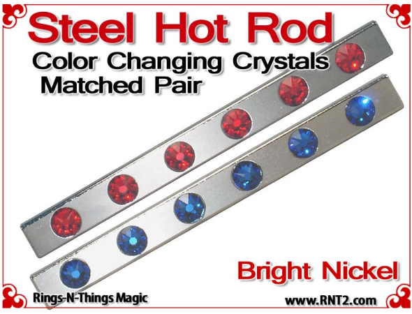 Steel Hot Rod | Color Changing Crystals Matched Pair