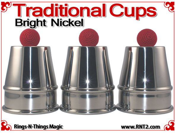 Traditional Tapered Cups | Copper | Bright Nickel