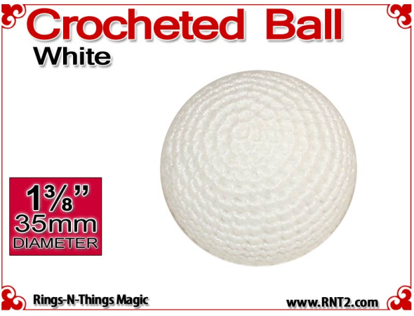 White Crochet Ball | 1 3/8 Inch (35mm)