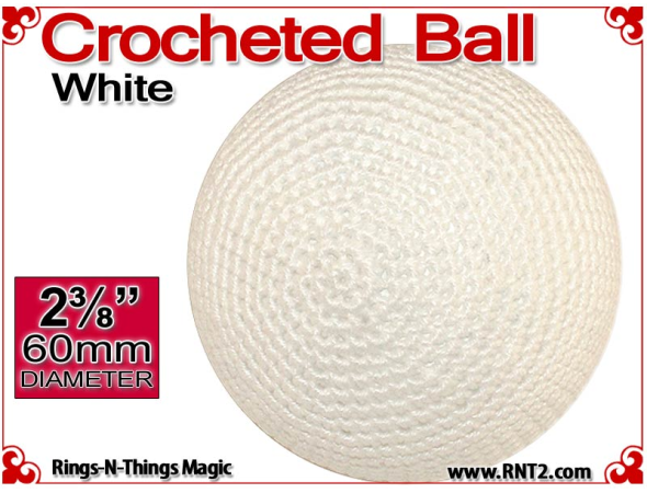 White Crochet Ball | 2 3/8 Inch (60mm)