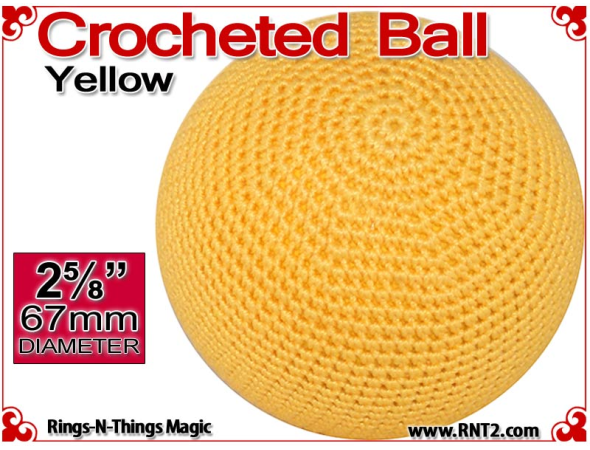 Yellow Crochet Ball | 2 5/8 Inch (67mm)