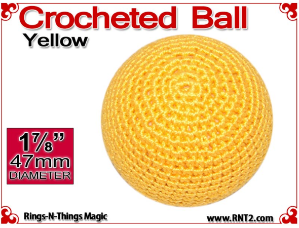 Yellow Crochet Ball | 1 7/8 Inch (47mm)