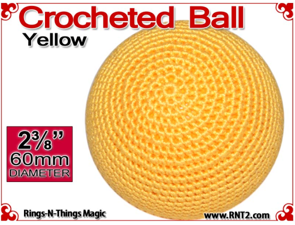 Yellow Crochet Ball | 2 3/8 Inch (60mm)