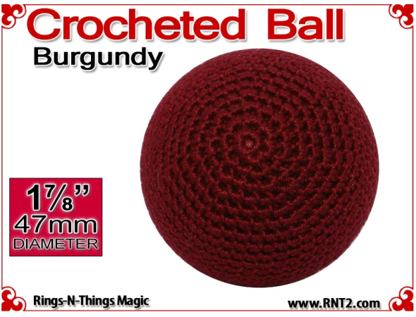 Burgundy Crochet Ball | 1 7/8 Inch (47mm)