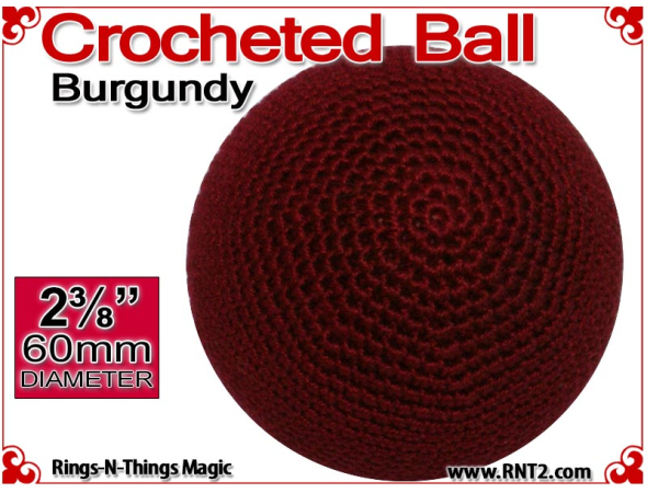 Burgundy Crochet Ball | 2 3/8 Inch (60mm)