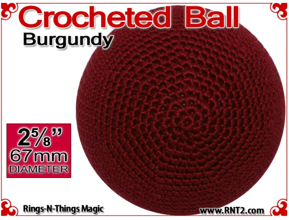 Burgundy Crochet Ball | 2 5/8 Inch (67mm)