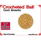 Gold Metallic Crochet Ball | 7/8 Inch (22mm)