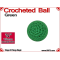 Green Crochet Ball | 3/4 Inch (19mm)