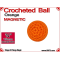 Orange Crochet Ball | 3/4 Inch (19mm) | Magnetic