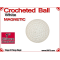 White Crochet Ball | 1 Inch (25mm) | Magnetic