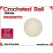 White Crochet Ball | 3/4 Inch (19mm) | Magnetic