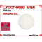 White Crochet Ball | 7/8 Inch (22mm) | Magnetic