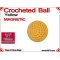 Yellow Crochet Ball | 3/4 Inch (19mm) | Magnetic