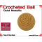 Gold Metallic Crochet Ball | 1 1/8 Inch (28mm)