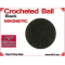 Black Crochet Ball | 1 3/8 Inch (35mm) | Magnetic