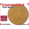 Gold Metallic Crochet Ball | 2 5/8 Inch (67mm)