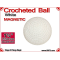 White Crochet Ball | 1 3/8 Inch (35mm) | Magnetic