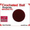 Burgundy Crochet Ball | 1 1/8 Inch (28mm) | Magnetic