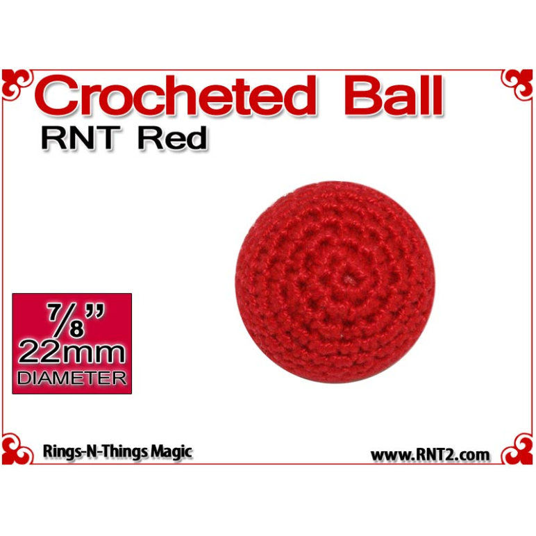 RNT Red Crochet Ball | 7/8 Inch (22mm)