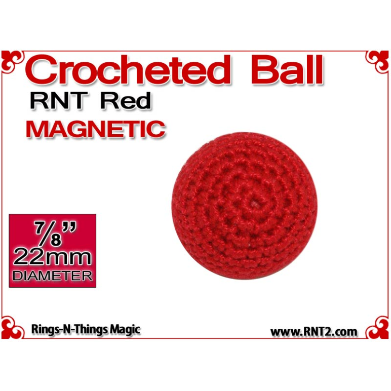 RNT Red Crochet Ball | 7/8 Inch (22mm) | Magnetic